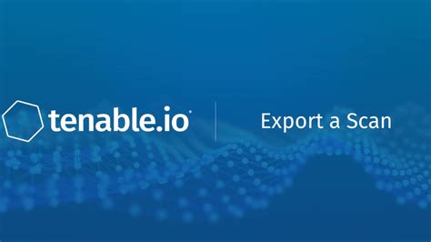 Export a Scan from Tenable.io .